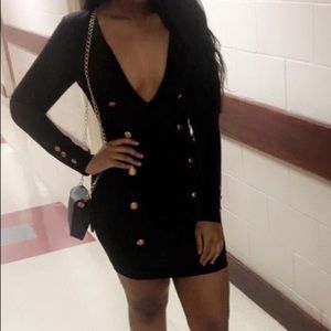 Black and gold dress